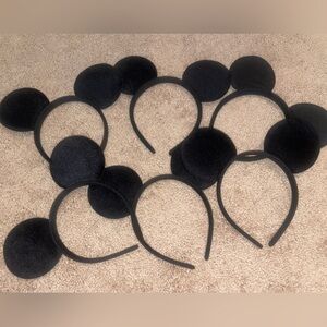 Black Mickey Ear Headbands Blank 6 PCS